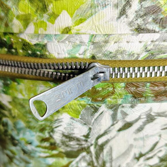 1960s MOD Air-Lander Green Fashion Wig Case Tote Full Zip Around Top Handle GUC - Picture 4 of 14